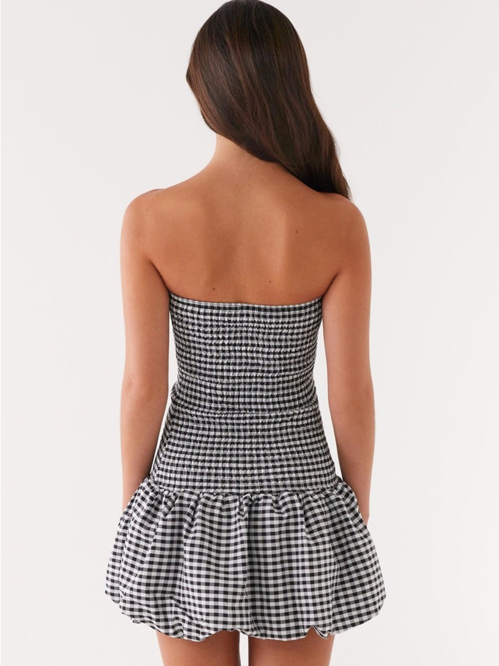 Martell Mini Dress - Black Gingham - Picture 2 of 5